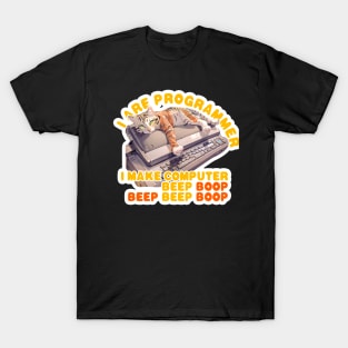 I are programmer i make computer beep boop Cat T-Shirt